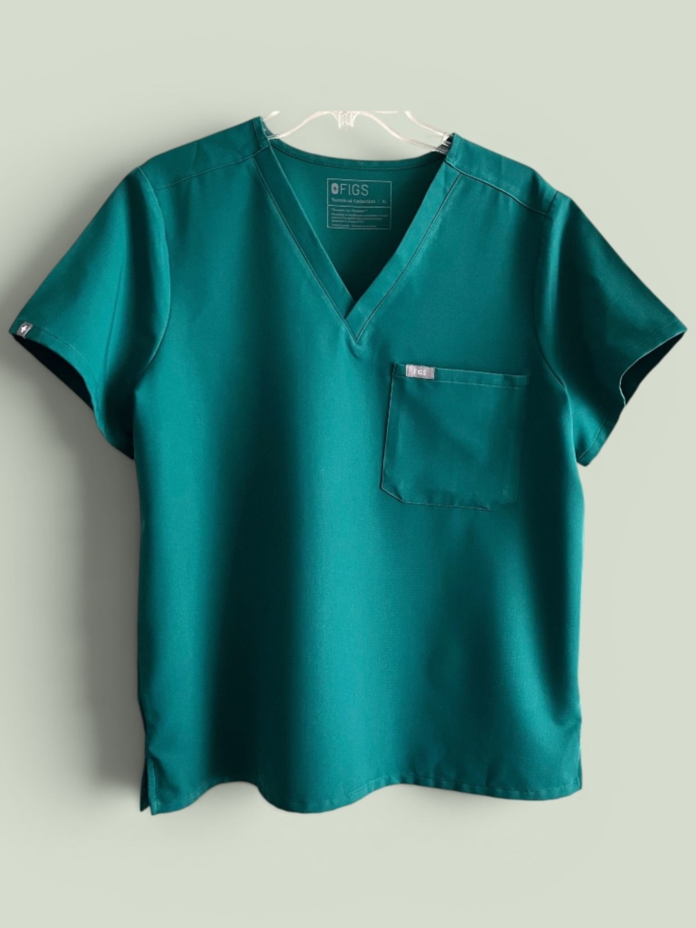 Figs Catarina Hunter Green PO #7712 Scrub Top Size XL NWOT